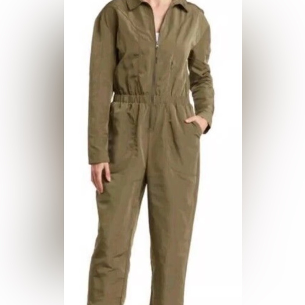 NWT Zella Sage Green Utility Women’s Jumpsuit in Sz M